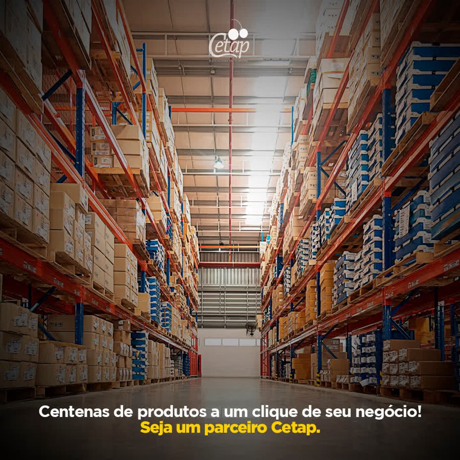 Armazenagem vertical de paletes no CD da Cetap